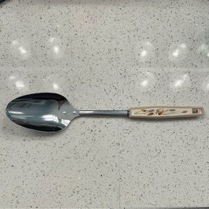 Vintage Ekco-Like Stainless Steel Serving Spoon - “Harvest Wheat” Handle Design